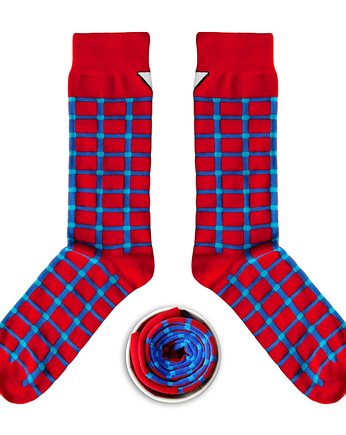 Model: Czarno - białe skarpety w kratę, CUP of SOX