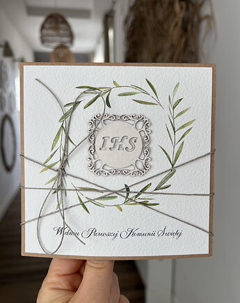 Wyjątkowa kartka na komunię, pamiątka komunii - prezent dla dziewczynki, dla, sorte