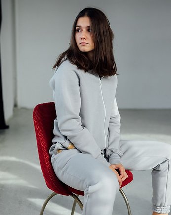 Bluza DAMSKA SZARA, USZYTE
