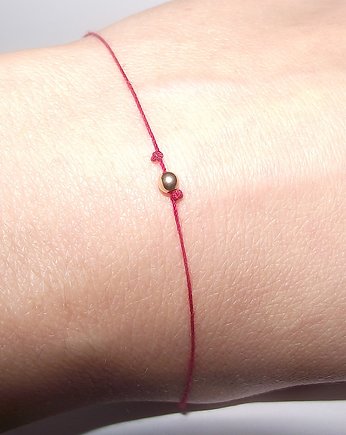 Kuleczka ze złota 585 na czerwonej nitce, Czaki Bransoletki
