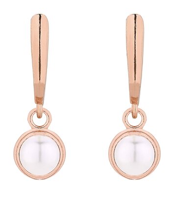 Kolczyki z różowego złota z perłą SWAROVSKI CRYSTAL, SOTHO