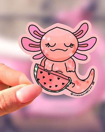 Naklejka ARBUZEK Axolotl, ivoadventures