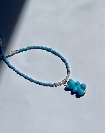Niebieski choker z misiem, Luna by Sisters