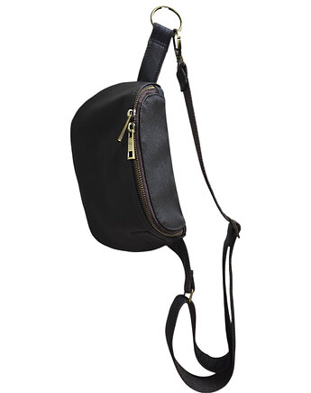 Nerka saszetka brązowa damska U'POLKA FIT, skóra naturalna z frędzlami, UNIQUE HandMade