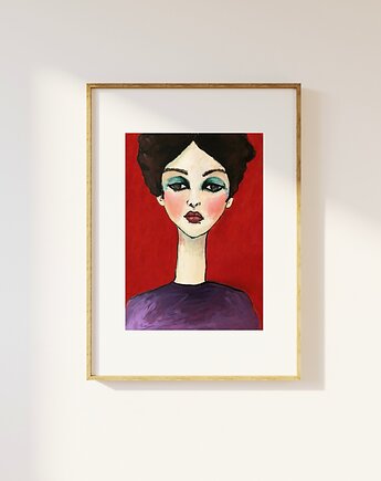 Akwamaryna  FINE ART PRINT 21x 30 cm, reprodukcja obrazu, JustynaSzewczykart