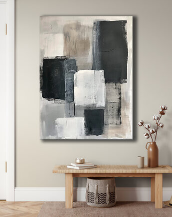 Geometria natury - Obraz na płótnie - Druk Blejtrama, Minimalizm, Loft GN106, Black Sapphire Art