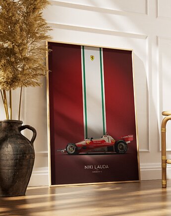 Plakat Motoryzacja -  Ferarri 312 T2 Niki Lauda, Peszkowski Graphic