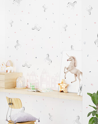 Tapeta dziecięca Grey Unicorn, Humpty Dumpty Room Decoration
