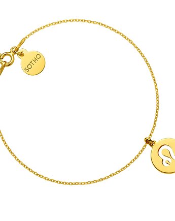 Złota bransoletka z zodiakiem Lwa, SOTHO