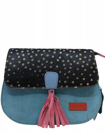 Torebka damska klasyczna na ramię skórzana zamszowa klapka wzór eko OLIVKA, Olivka Warsaw