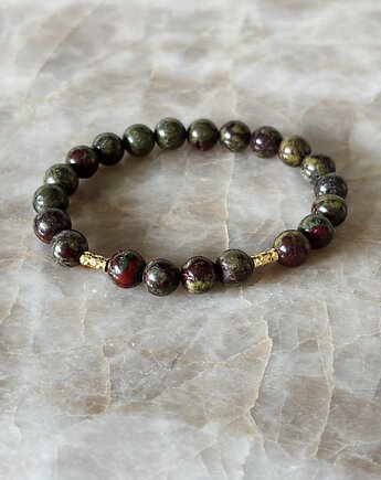 Bransoletka męska Jaspis Smocza Krew, Chmolowska Jewellery