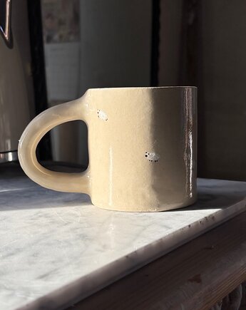 Duży Ceramiczny Kubek Handmade 450 ml z Owieczkami Podhale, Maison Fragile
