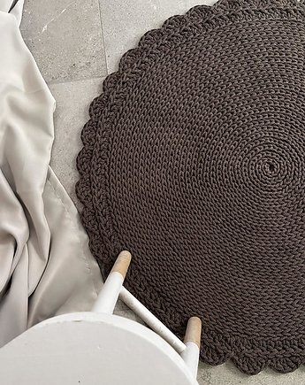 Okrągły dziergany dywan Bawełna 140cm, Knitting Factory