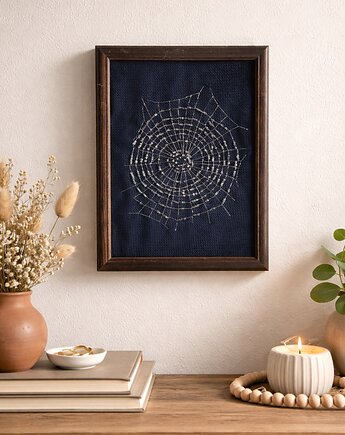 Obraz Pajęczyna, Obrazek haftowany, Projekt320