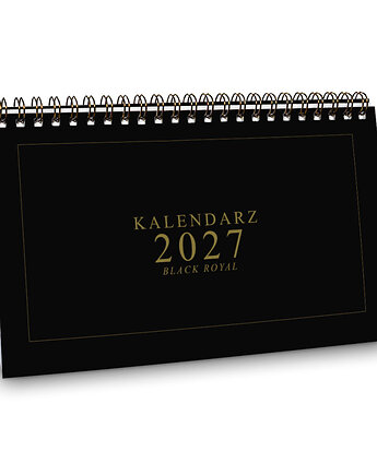 Kalendarz 2027 biurkowy BLACK ROYAL wolnostojący, Planerum