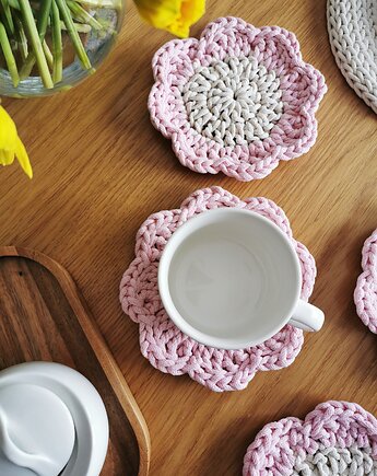 Podkładki pod kubek wiosenne kwiatki 4 szt., Lana Design