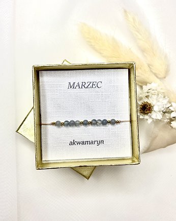Bransoletka kamień urodzeniowy Marzec- Akwamaryn, Sofija Jewelry