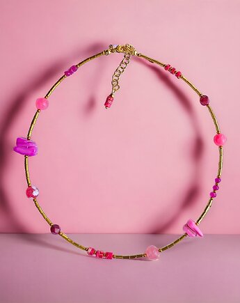 Naszyjnik PINK : choker : summer collection :: RÓŻOWY NASZYJNIK
