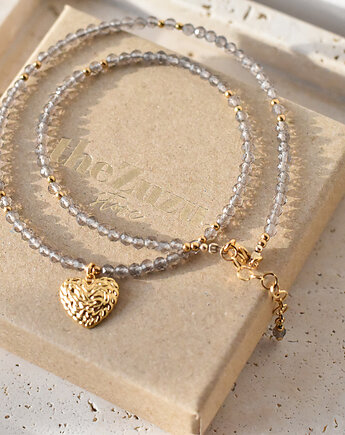 Naszyjnik z kwarcem dymnym i hematytem, theZuzu store