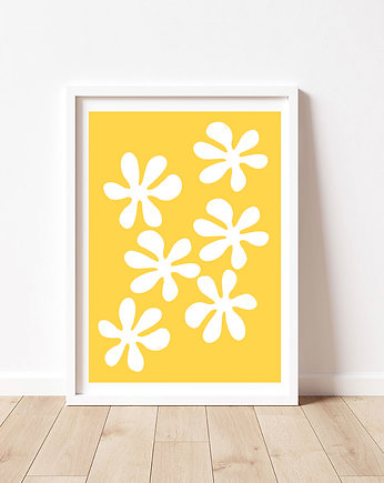 Plakat z kwiatami, żółty, Dekorando