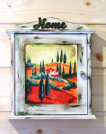 Sielska szafka na klucze, Shabby chic, Toskania, Monique Art