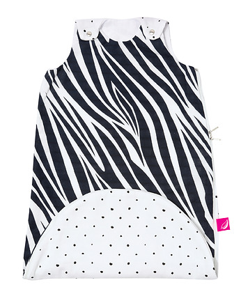 Zip-a-Round Muślinowy Śpiworek 2w1 TOG 0,5 zebra niebieksa, Motherhood