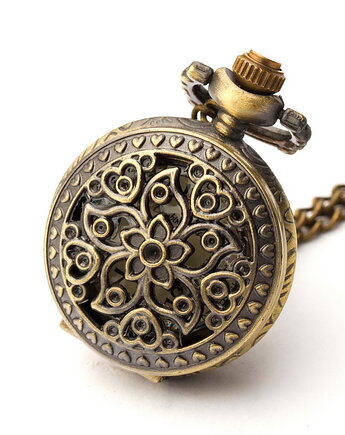 NIEZAPOMINAJKA - zegarek wisiorek na łańcuszku, DROBINY CZASU