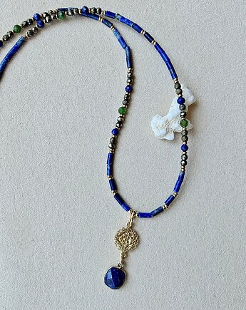 Naszyjnik z lapis lazuli złocony, Studio Gazela