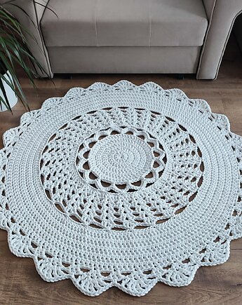 Dywan szydełkowy ze sznurka bawełnianego 110cm, MISZ MASZ Dorota Tyszko