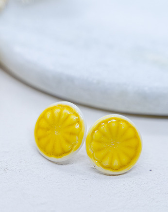 Kolczyki porcelanowe CITRUS, rękoczyny