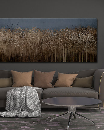 OBRAZ NA PŁÓTNIE -PEJZAŻ- ŁANY ZBÓŻ 150x60cm, LUdesign gallery