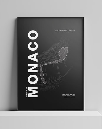 Plakat Tory wyścigowe - Monaco, Peszkowski Graphic