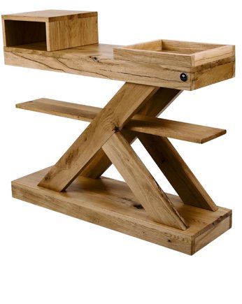 Konsola Dębowa Loft Drewno Lite 120  cm  SKD-270, EMRA WOOD DESIGN