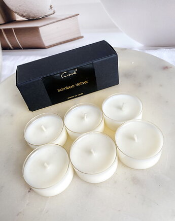 Bamboo Vetiver 6 szt podgrzewaczy/ tealight 85g- wosk sojowy, Coccola JEWELLERY