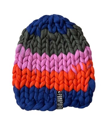 100% MERINO CZAPKA, PANAPUFA