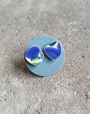 Kolczyki ceramiczne Włocławek, biżuteria z talerzy