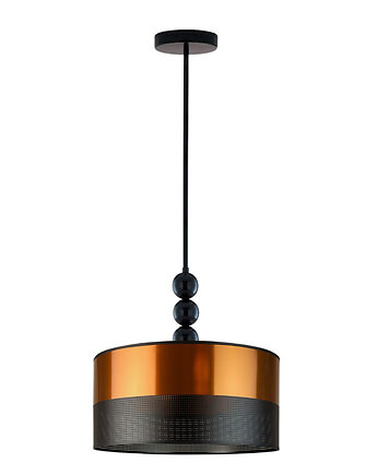 Designerska lampa sufitowa z kulkami SALAMANCA z czarno-miedzianym kloszem, LYSNE