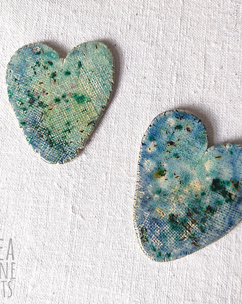Dwa ceramiczne serca - magnesy, Bea Fine Arts
