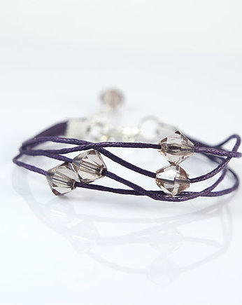 Bransoletka - Violet - sznureczki, fioletowa, yenoo