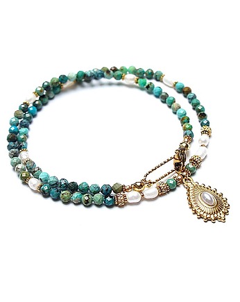 Turkus vol. 45 /choker/ naszyjnik 18.02.26 - Szlachetna kolekcja, KiKa pracownia