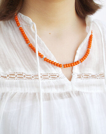 Orange lekki naszyjnik lniany, galeria nuit