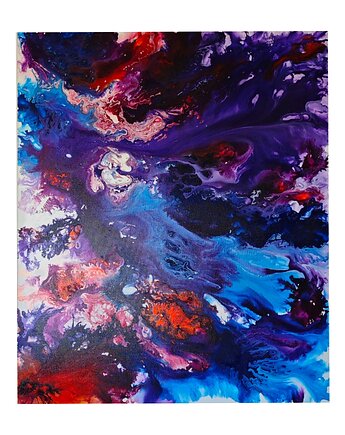Duży obraz abstrakcyjny 100x120 cm, Joanna Bilska