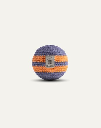 Piłka szydełkowa z bawełny organicznej RAINBOW orange & dusty blue, Lillabel Pet Brand