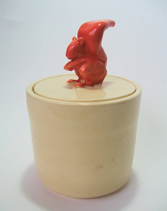 Ceramiczny pojemnik - wiewiórka, M.J