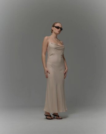 Sukienka Bow pearl beige, Patchouli