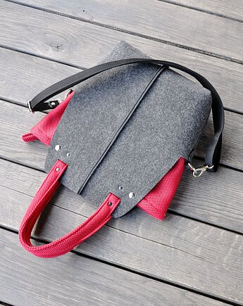 Torebka filcowa wąska - organizer z siatki G+CZ, Beltrani