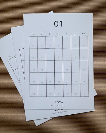 Karty kalendarza 2026 GOLD, Nostalgia Prints