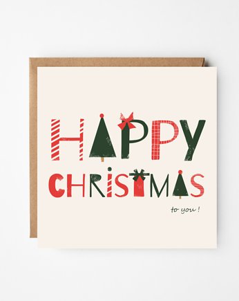 Kartka świąteczna "Happy Christmas", Peprojektuje