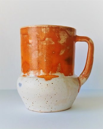 Kubek ceramiczny pomarańczowy autorska pracownia, Ceramika Nastawka