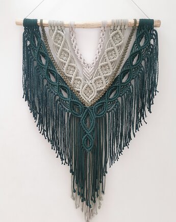 Makrama w odcieniach zieleni - DOSTĘPNA od ręki, manufaktura_wadoshka